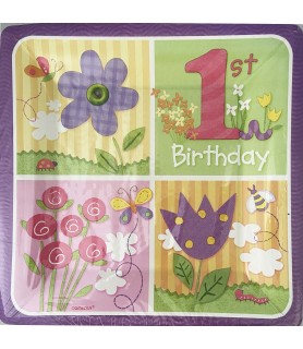 1st Birthday 'One Special Girl' Large Paper Plates (8ct)
