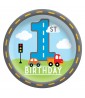 On The Road 1st Birthday Small Paper Plates (8ct)