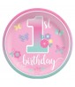 Butterfly Garden 1st Birthday Large Paper Plates (8ct)