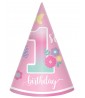 Butterfly Garden 1st Birthday Cone Hats (8ct)
