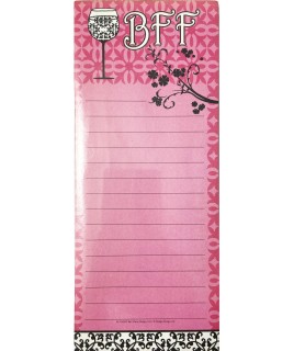 BFF And Wine Notepad / Favor (1ct)