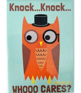 Knock Knock Whooo Cares Magnet / Favor (1ct)