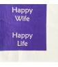 Adult Birthday 'Happy Wife Happy Life' Small Napkins (24ct)