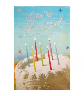 Happy Birthday 'Sparkle Wishes' Invitations w/ Envelopes (8ct)