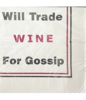 Adult Birthday 'Will Trade Wine'  Small Napkins (24ct)