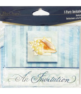 Seashell Party Invitations With Envelopes (8ct)