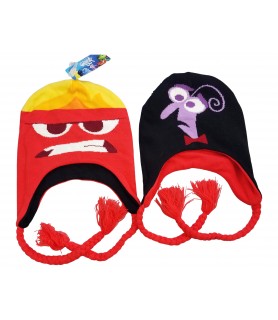 Inside Out 'Anger and Fear' Reversible Peruvian Style Hat w/ Tassels (1 hat, child sized) 