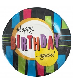 Happy Birthday 'Again' Small Paper Plates (8ct)