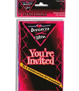 Divorced Diva Invitations With Envelopes (6ct)