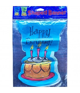 Happy Birthday 'Celebration' Plastic Banner (1ct)