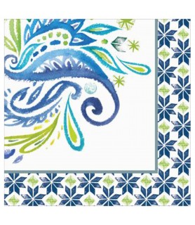 Floral 'Peacock Paisley' Small Napkins (18ct)