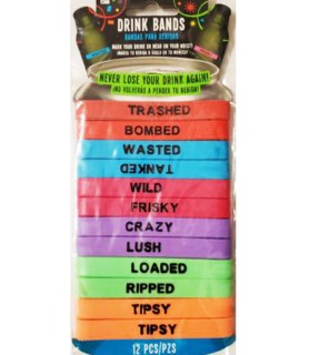 Adult Mark Your Drink Bands (12pc)