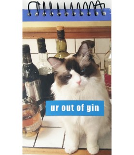 Cheez Burger 'Ur Out Of Gin' Spiral Notepad / Favor (1ct)