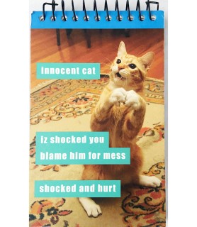 Cheez Burger 'Innocent Cat' Spiral Notepad / Favor (1ct)