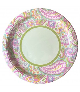 Pretty Paisley Extra Large Paper Plates (8ct)