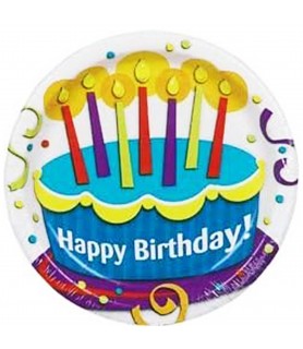 Happy Birthday 'Cake Surprise' Large Paper Plates (8ct)