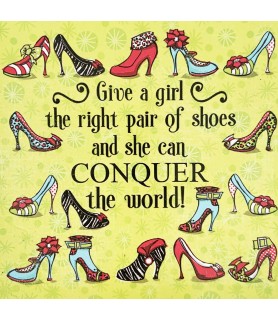 Give A Girl The Right Pair Of Shoes Magnet / Favor (1ct)