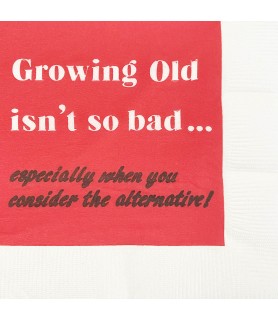 Adult Birthday Vintage 'Growing Old Isn't So Bad' Small Napkins (30ct)