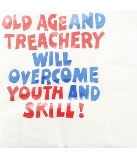 Adult Birthday Vintage 'Old Age And Teachery' Small Napkins (30ct)