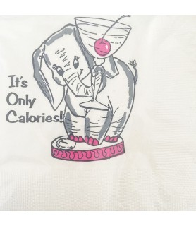 Adult Birthday Vintage 'It's Only Calories!' Small Napkins (16ct)