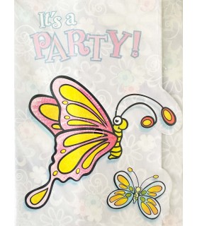 Butterfly Invitation With Envelopes (8ct)