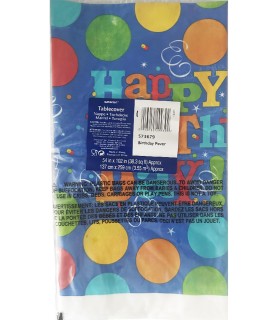 Happy Birthday 'Birthday Fever' Plastic Tablecover (1ct)
