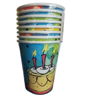 Happy Birthday 'Celebration' 9 oz Paper Cups  (8ct)