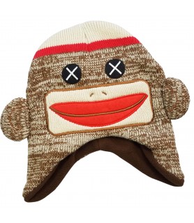 Sock Monkey Peruvian Style Hat w/ Tassels (1 size, Child)