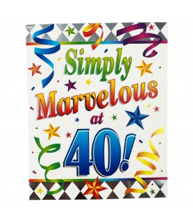 Happy Birthday 'Simply Marvelous' 40th Birthday Invitations w/ Envelopes (8ct)