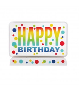 Flashing Happy Birthday Dots Cake Decoration (1ct)