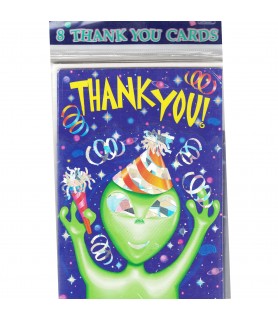 Alien Party Thank You Notes With Envelopes (8ct)