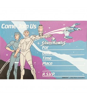 SilverHawks Vintage 1986 Invitations w/ Envelopes (8ct)