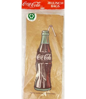 Coca-Cola 1991 Vintage Paper  Lunch Bags (20ct)