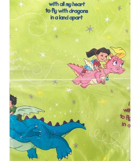 Dragon Tales Vintage Folded Gift Wrap  (1 sheet)