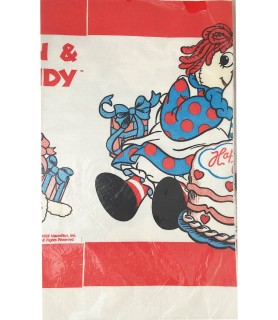 Raggedy Ann and Andy Vintage 1988 'Happy Birthday' Paper Tablecover (1ct)
