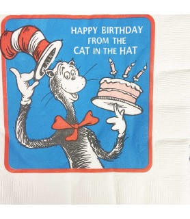 Dr. Seuss Vintage 1985 'Happy Birthday From The Cat In The Hat' Lunch Napkins (16ct)