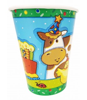 Happy Birthday 'E-I-E-I-Oink' 9oz Paper Cups (8ct)