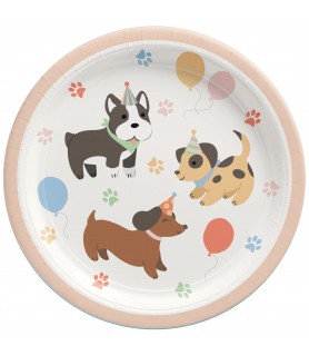 Pawsome Party Large Paper Plates  (8ct)