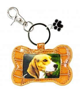 Doggy 'Brown' Photo Holder Keychain / Favor (1ct)