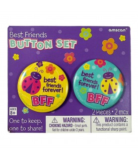Ladybug Best Friend Button Set/Favor (2ct)