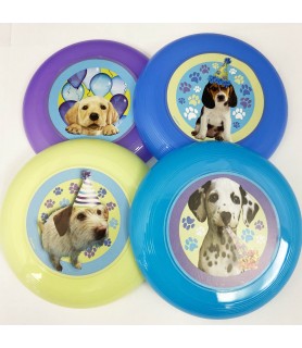 Puppy Party Mini Flying Discs / Favors (4ct)