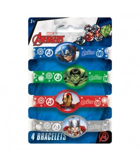 Marvel Avengers Rubber Stretch Bracelets (4ct)