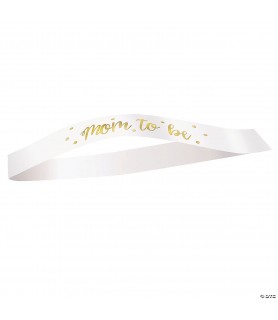 Baby Shower 'Mom To Be' Gold Foil Sash (1ct)
