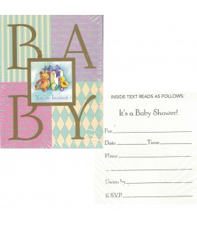 Baby Shower 'Soft and Sweet' Invitations with Envelopes (10ct)