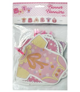 Baby Shower Pink 'Baby' Letter Banner (1ct)