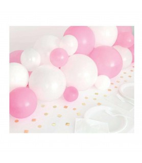 Baby Shower Pink and White Balloon Centerpiece Kit (1ct)