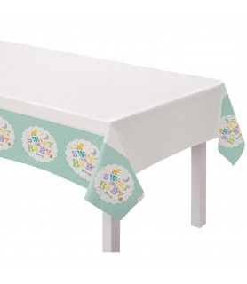 Baby Shower 'Sweet Little Baby' Plastic Tablecover (1ct)