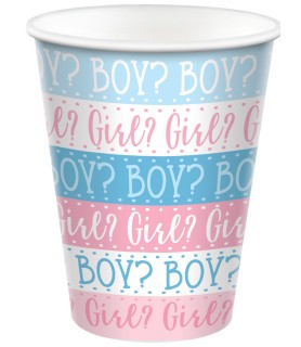 Baby Shower Gender Reveal 'Pink Or Blue' 9oz Paper Cups (8ct)
