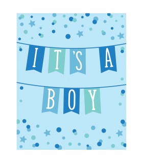 Baby Shower Blue 'It's a Boy'  Invitation Postcards W/ Envelopes (8ct)
