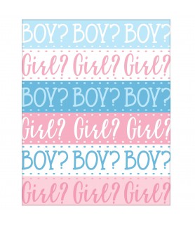 Baby Shower Gender Reveal 'Pink Or Blue' Invitation Postcards w/ Envelopes (8ct)